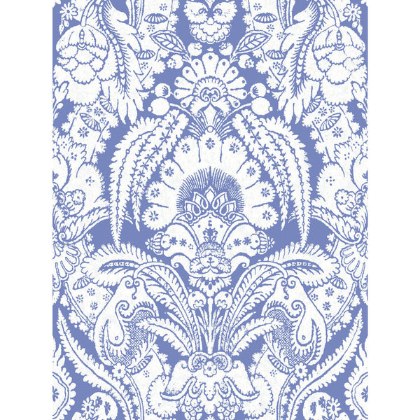 Samples and Purchasing available for Chatterton - Blue And White  By Cole & Son | Cole & Son Albemarle | Damask Wallcovering Print at Designer Wallcoverings and Fabrics