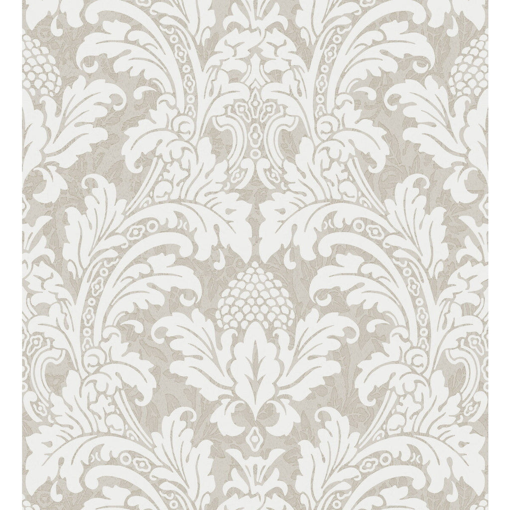 Samples and Purchasing available for Blake - White And Silver  By Cole & Son | Cole & Son Albemarle | Damask Wallcovering Print at Designer Wallcoverings and Fabrics