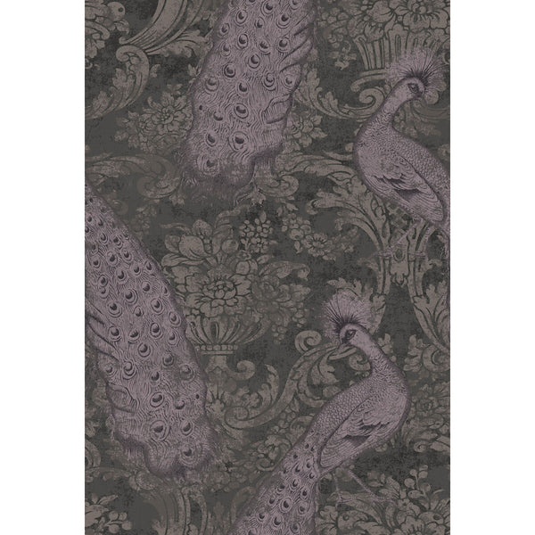 Samples and Purchasing available for Byron - Amythest And Charcoal  By Cole & Son | Cole & Son Albemarle |Damask Novelty Wallcovering Print at Designer Wallcoverings and Fabrics