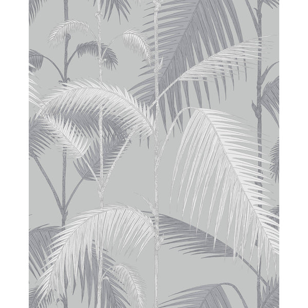 Samples and Purchasing available for Palm Jungle - Lilac & Grey Grey By Cole & Son | Cole & Son Contemporary Restyled |Botanical & Floral  Wallcovering  at Designer Wallcoverings and Fabrics