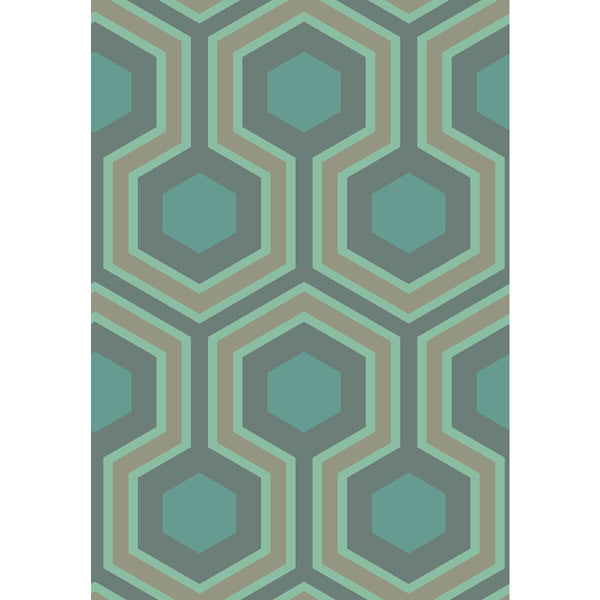 Samples and Purchasing available for Hicks Grand - Green Green By Cole & Son | Cole & Son Contemporary Restyled |Modern Geometric Wallcovering Print at Designer Wallcoverings and Fabrics