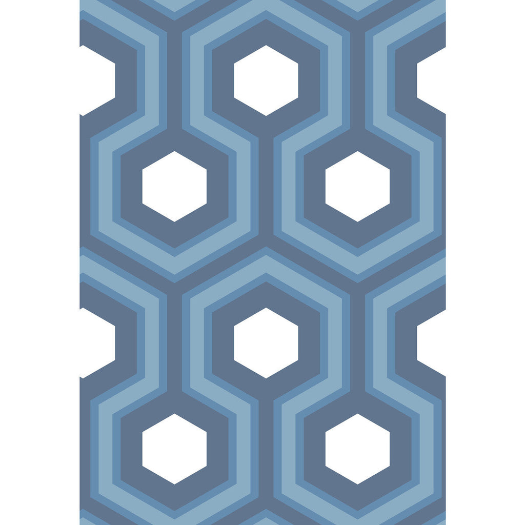 Samples and Purchasing available for Hicks Grand - Blue Blue By Cole & Son | Cole & Son Contemporary Restyled |Modern Geometric Wallcovering Print at Designer Wallcoverings and Fabrics