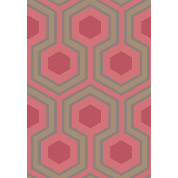 Samples and Purchasing available for Hicks Grand - Red Burgundy/Red By Cole & Son | Cole & Son Contemporary Restyled |Modern Geometric Wallcovering Print at Designer Wallcoverings and Fabrics