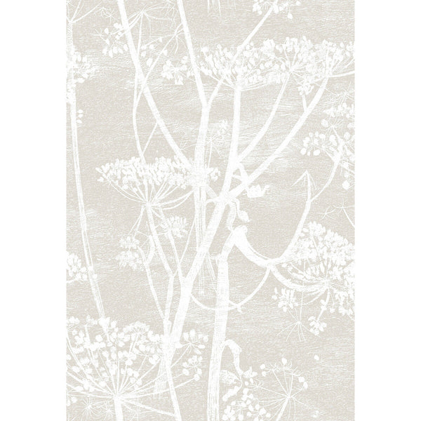 Samples and Purchasing available for Cow Parsley - Linen/White White By Cole & Son | Cole & Son Contemporary Restyled |Botanical & Floral  Wallcovering  at Designer Wallcoverings and Fabrics