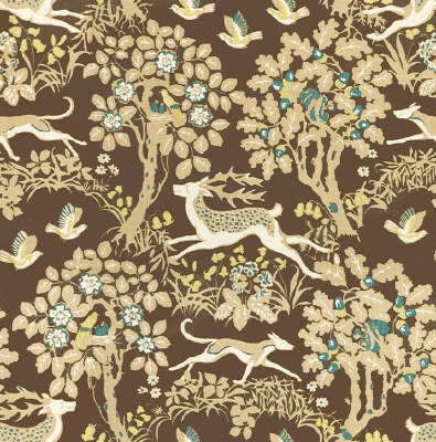 Samples and Purchasing available for Mille Fleur - Sable Brown By Lee Jofa | Eric Cohler Lodge |Animal/Insects Flora & Fauna Multipurpose Print at Designer Wallcoverings and Fabrics