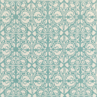 Samples and Purchasing available for Kravet Basics - Agra Tile-135 Teal By Kravet Basics | L'Indienne Collection | Geometric Multipurpose Print at Designer Wallcoverings and Fabrics