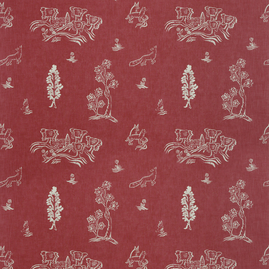 Samples and Purchasing available for Friendly Folk - Huntsman Red Red By Kravet Couture | Andrew Martin Kit Kemp |Animal/Insects Novelty Multipurpose Print at Designer Wallcoverings and Fabrics