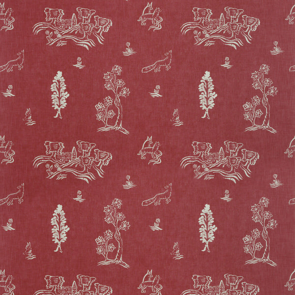 Samples and Purchasing available for Friendly Folk - Huntsman Red Red By Kravet Couture | Andrew Martin Kit Kemp |Animal/Insects Novelty Multipurpose Print at Designer Wallcoverings and Fabrics