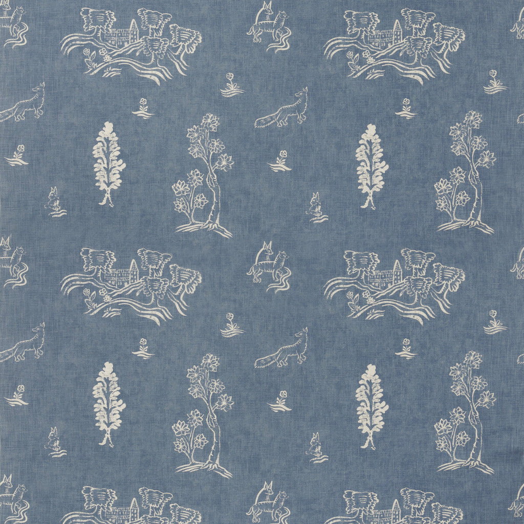 Samples and Purchasing available for Friendly Folk - Happy Blue Blue By Kravet Couture | Andrew Martin Kit Kemp |Animal/Insects Novelty Multipurpose Print at Designer Wallcoverings and Fabrics