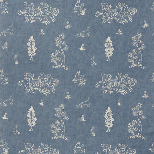 Samples and Purchasing available for Friendly Folk - Happy Blue Blue By Kravet Couture | Andrew Martin Kit Kemp |Animal/Insects Novelty Multipurpose Print at Designer Wallcoverings and Fabrics