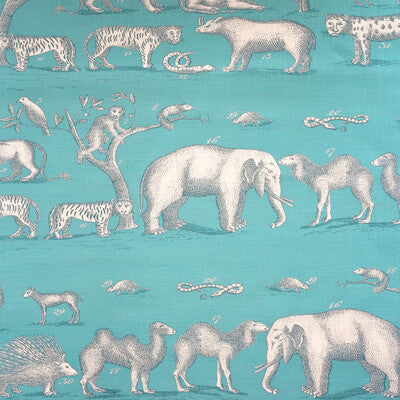 Samples and Purchasing available for Kingdom Outdoor - Lagoon Turquoise By Kravet Couture | Andrew Martin The Great Outdoors |Animal/Insects Novelty Multipurpose Indoor / Outdoor at Designer Wallcoverings and Fabrics