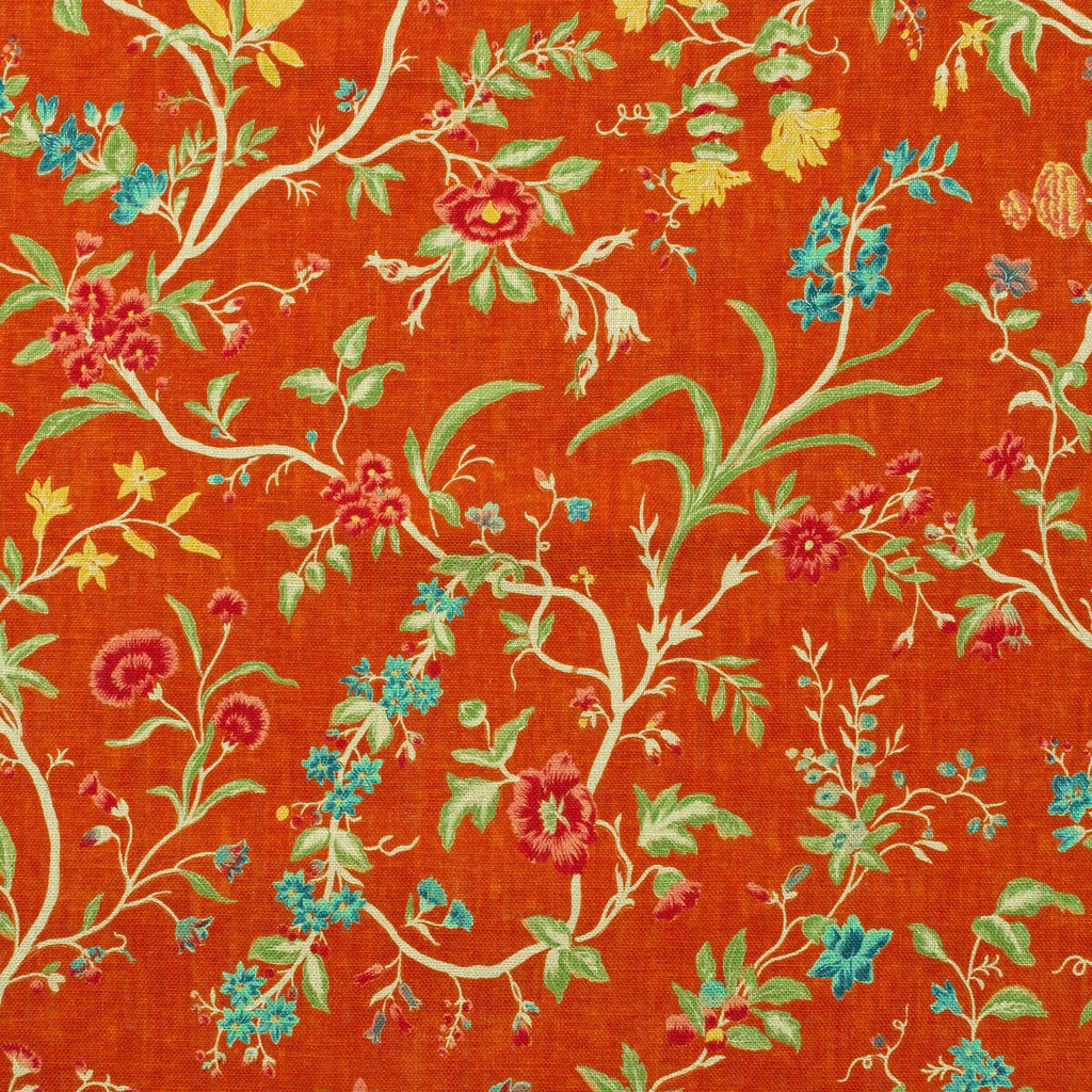 Samples and Purchasing available for Ramble - Pumpkin Orange By Kravet Couture | Andrew Martin The Secret Garden |Botanical & Floral  Multipurpose Print at Designer Wallcoverings and Fabrics