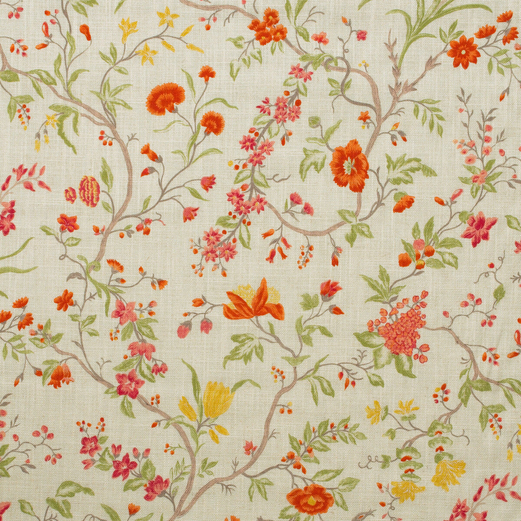 Samples and Purchasing available for Ramble - Ivory Orange By Kravet Couture | Andrew Martin The Secret Garden |Botanical & Floral  Multipurpose Print at Designer Wallcoverings and Fabrics