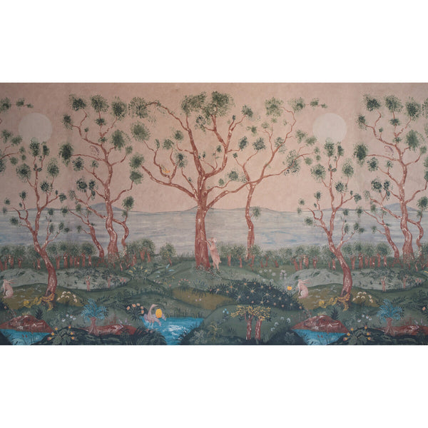 Samples and Purchasing available for Lantern Parade - Dusk Pink By Kravet Couture | Andrew Martin Kit Kemp |Animal/Insects Botanical & Floral Wallcovering Print at Designer Wallcoverings and Fabrics