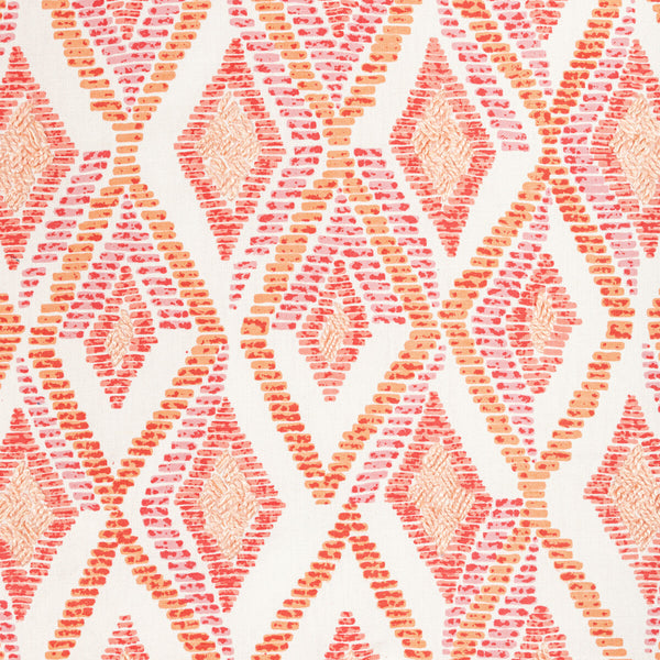 Samples and Purchasing available for Antiparos - Sherbert Pink By Kravet Design | Nadia Watts Gem Collection |Modern Geometric Multipurpose Embroidery at Designer Wallcoverings and Fabrics