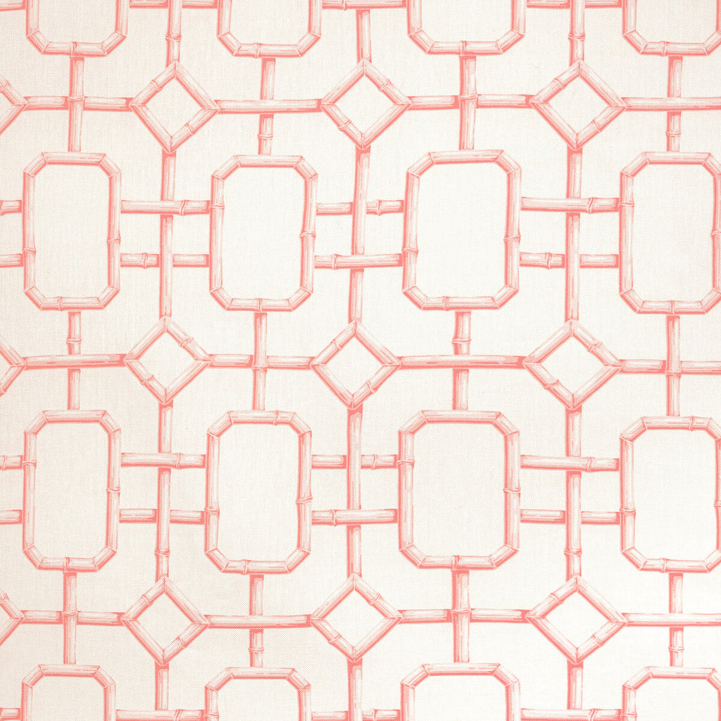 Samples and Purchasing available for Bambu Fret - Coral Pink By Kravet Couture | Jan Showers Charmant |Chinoiserie  Multipurpose Print at Designer Wallcoverings and Fabrics