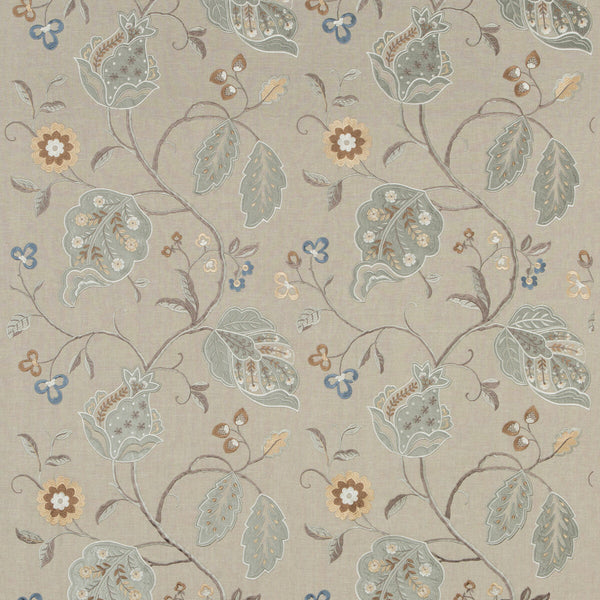 Samples and Purchasing available for Calthorpe - Aqua Teal By G P & J Baker | Langdale |  Drapery Embroidery at Designer Wallcoverings and Fabrics