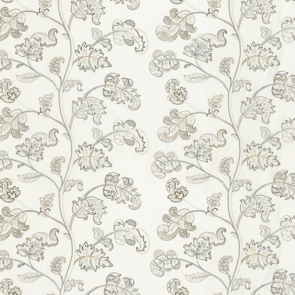 Samples and Purchasing available for Alderwood - Ivory/Stone White By G P & J Baker | Keswick Embroideries |  Multipurpose Embroidery at Designer Wallcoverings and Fabrics