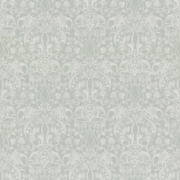 Samples and Purchasing available for Fritillerie Embroidery - Aqua Green By G P & J Baker | Original Brantwood Fabric |Botanical & Floral  Drapery Embroidery at Designer Wallcoverings and Fabrics