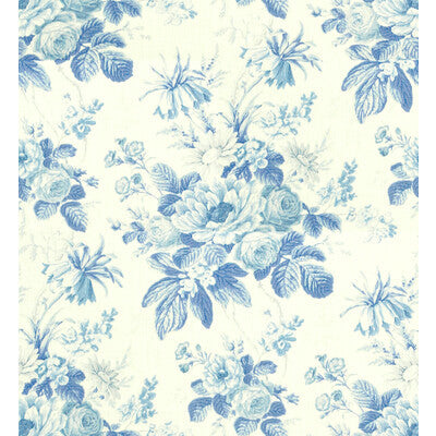 Samples and Purchasing available for Caroline - Blue White By Lee Jofa | Blithfield |Botanical & Floral  Multipurpose Print at Designer Wallcoverings and Fabrics