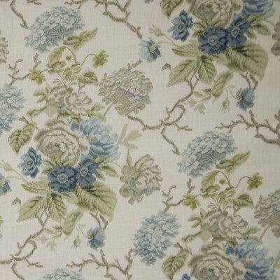 Samples and Purchasing available for Chelverton Ii - Blue/Green White By Lee Jofa | Blithfield |Botanical & Floral  Multipurpose Print at Designer Wallcoverings and Fabrics