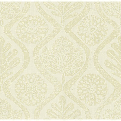 Samples and Purchasing available for Oakleaves - Beige White By Lee Jofa | Blithfield |Medallion / Suzani / Persian Global Multipurpose Print at Designer Wallcoverings and Fabrics