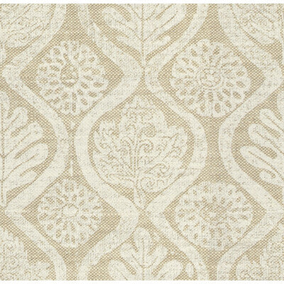 Samples and Purchasing available for Oakleaves - White/Oat Beige By Lee Jofa | Blithfield |Botanical & Floral Modern Multipurpose Print at Designer Wallcoverings and Fabrics