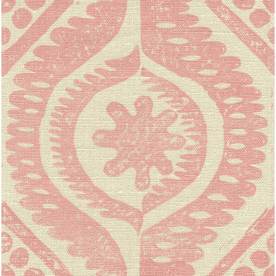 Samples and Purchasing available for Damask - Pink White By Lee Jofa | Blithfield | Medallion / Suzani / Persian Multipurpose Print at Designer Wallcoverings and Fabrics