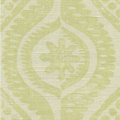 Samples and Purchasing available for Damask - Lime White By Lee Jofa | Blithfield | Medallion / Suzani / Persian Multipurpose Print at Designer Wallcoverings and Fabrics