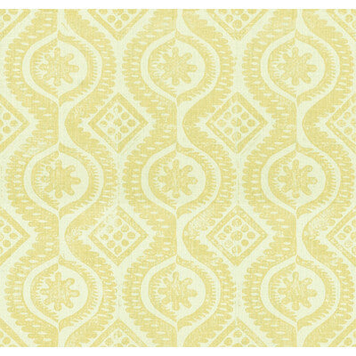 Samples and Purchasing available for Damask - Yellow White By Lee Jofa | Blithfield | Medallion / Suzani / Persian Multipurpose Print at Designer Wallcoverings and Fabrics