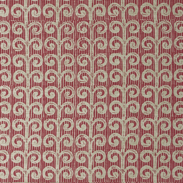 Samples and Purchasing available for Fern - Ruby Pink By Lee Jofa | Blithfield |Modern Lattice/Scrollwork Multipurpose Print at Designer Wallcoverings and Fabrics