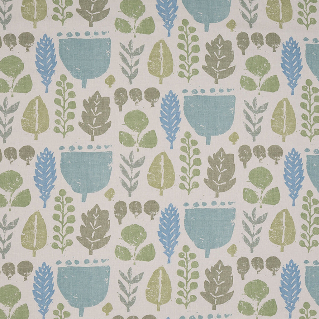 Samples and Purchasing available for Crosby - Aqua Turquoise By Lee Jofa | Blithfield |Botanical & Floral  Multipurpose Print at Designer Wallcoverings and Fabrics