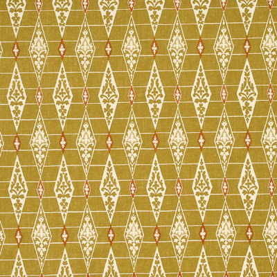 Samples and Purchasing available for Cranley - Lime/Or  By G P & J Baker | Cranley |Geometric Modern Multipurpose Print at Designer Wallcoverings and Fabrics