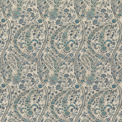 Samples and Purchasing available for Bukhara Paisley - Blue Blue By G P & J Baker | Coromandel |  Drapery Print at Designer Wallcoverings and Fabrics