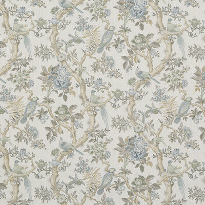 Samples and Purchasing available for Eltham - Aqua Blue By G P & J Baker | Ashmore |  Multipurpose Print at Designer Wallcoverings and Fabrics