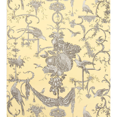 Samples and Purchasing available for Kininvie - French Vanilla Light Yellow By Brunschwig & Fils |  | Botanical & Floral Wallcovering Print at Designer Wallcoverings and Fabrics