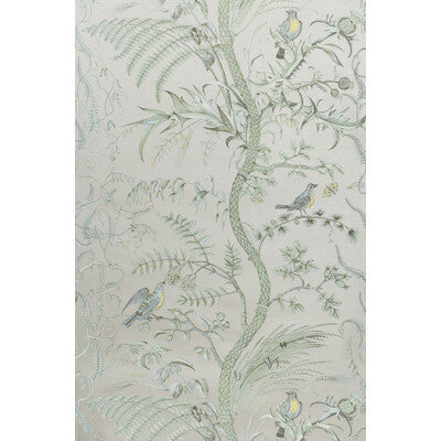 Samples and Purchasing available for Bird And Thistle - Silver Grey By Brunschwig & Fils | Volume 56 | Toile Wallcovering Print at Designer Wallcoverings and Fabrics