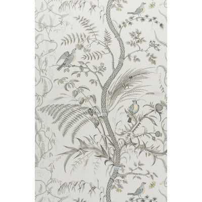 Samples and Purchasing available for Bird And Thistle - Gray Grey By Brunschwig & Fils | Volume 56 | Toile Wallcovering Print at Designer Wallcoverings and Fabrics