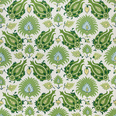 Samples and Purchasing available for Kashmiri Linen Print - Leaf/Aloe Green By Brunschwig & Fils | Grand Bazaar | Global Multipurpose Print at Designer Wallcoverings and Fabrics