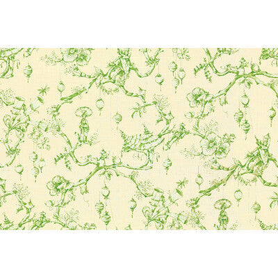 Samples and Purchasing available for Festival Of Lanterns Linen Print - Green Beige By Brunschwig & Fils | Maisonnette | Chinoiserie Multipurpose Print at Designer Wallcoverings and Fabrics