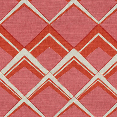 Samples and Purchasing available for Palladium Linen And - Orange Pink Orange By Brunschwig & Fils | Kirk Brummel | Modern Multipurpose Print at Designer Wallcoverings and Fabrics