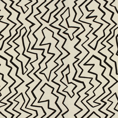 Samples and Purchasing available for Staccato Linen And Cotton Print B - Lack Black By Brunschwig & Fils | Kirk Brummel | Geometric Multipurpose Print at Designer Wallcoverings and Fabrics