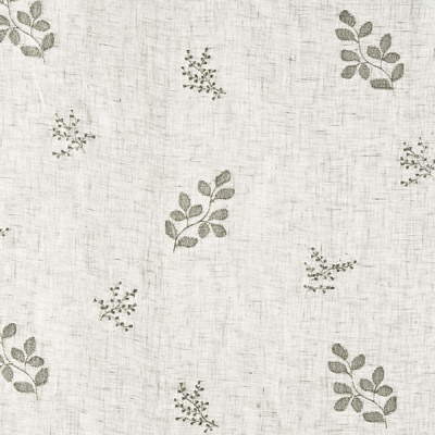 Samples and Purchasing available for Heath Sprig - Ivory White By G P & J Baker | Oleander Collection |Botanical & Floral  Drapery Embroidery at Designer Wallcoverings and Fabrics