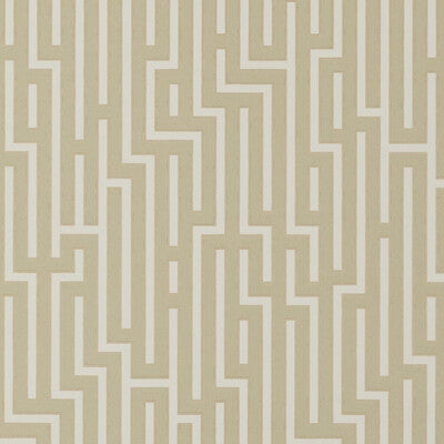 Samples and Purchasing available for Fretwork - Parchment Beige By G P & J Baker | Signature |Modern Geometric Wallcovering Print at Designer Wallcoverings and Fabrics