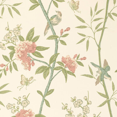 Samples and Purchasing available for Peony & Blossom - Vintage  By G P & J Baker | Signature |Animal/Insects Botanical & Floral Wallcovering Print at Designer Wallcoverings and Fabrics