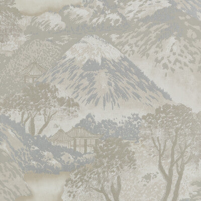 Samples and Purchasing available for Edo - Ivory/Silver Beige By G P & J Baker | Langdale |Chinoiserie Global Wallcovering Print at Designer Wallcoverings and Fabrics