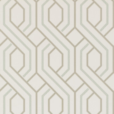 Samples and Purchasing available for Parterre - Soft Blue Blue By G P & J Baker | Signature |Modern Geometric Wallcovering Print at Designer Wallcoverings and Fabrics