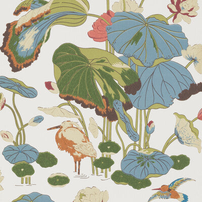 Samples and Purchasing available for Nympheus - Multi Multi By G P & J Baker | Signature |Animal/Insects Botanical & Floral Wallcovering Print at Designer Wallcoverings and Fabrics