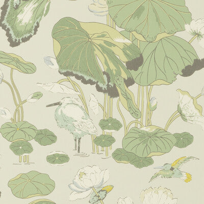 Samples and Purchasing available for Nympheus - Botanical  By G P & J Baker | Signature |Animal/Insects Botanical & Floral Wallcovering Print at Designer Wallcoverings and Fabrics