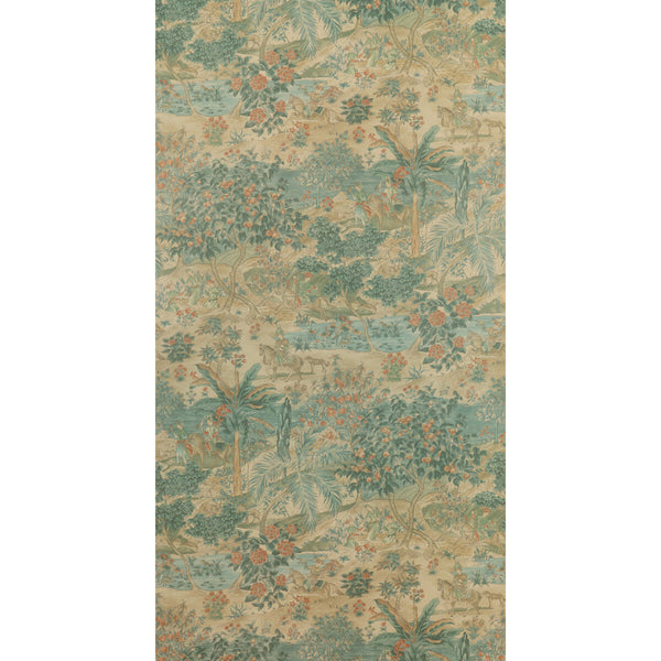 Samples and Purchasing available for Ramayana - Sage/Multi  By G P & J Baker | Signature Ii Wallpapers |Toile  Wallcovering Print at Designer Wallcoverings and Fabrics